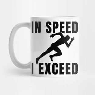 Mens Sprinter In Speed I Exceed Athlete Gift Mug